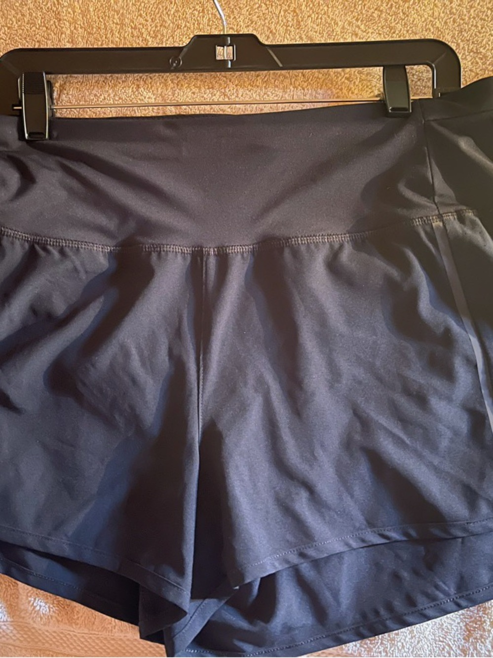 Spyder Black Women's Layered Waistband Athletic Shorts